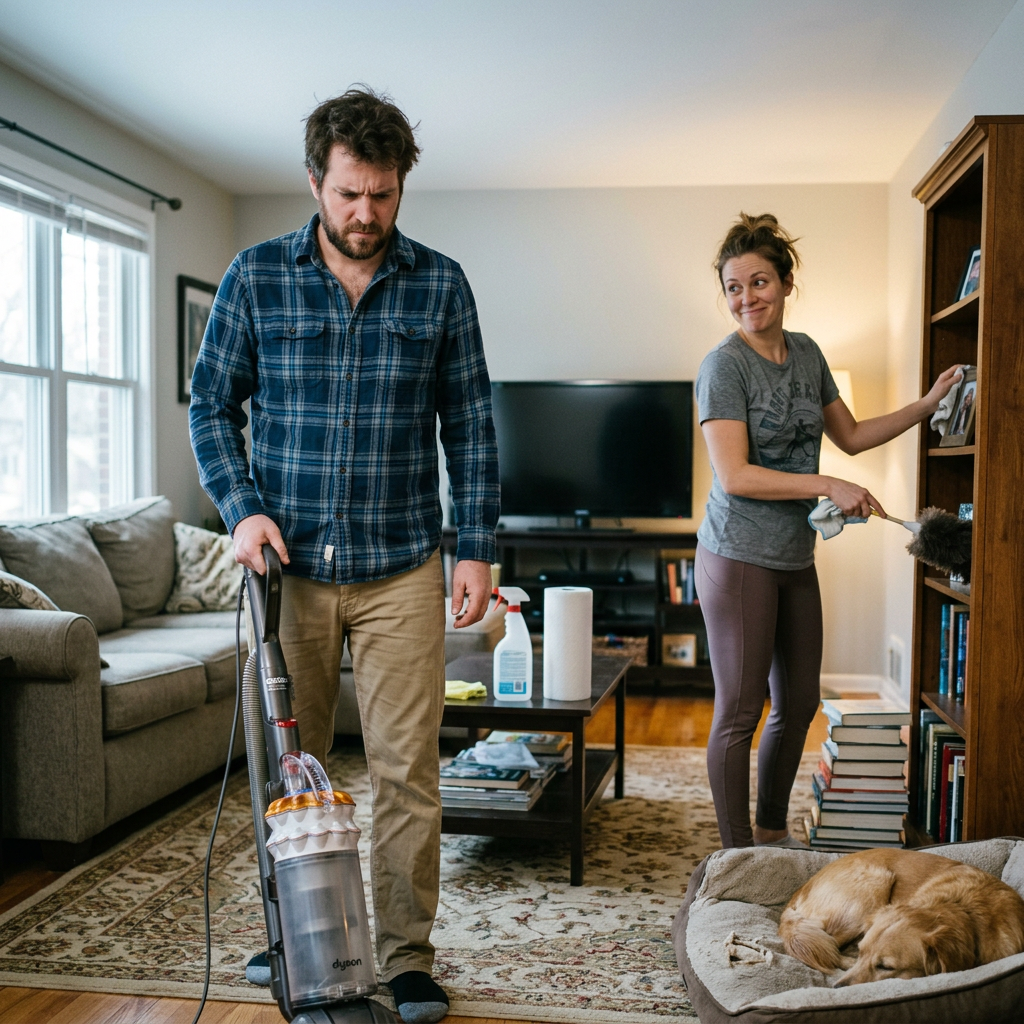 Wife Wants to Clean the House Even Though Company Isn’t Coming Over